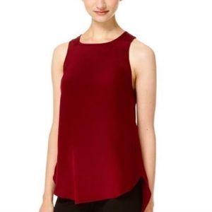 Aritzia Wilfred Silk Blouse Sleeveless Size Small in Wine